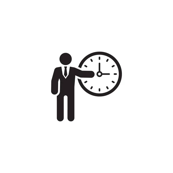 Time Management Icon. Flat Design. — Stock Vector