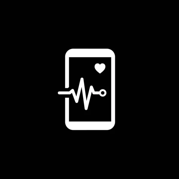 Mobilnego monitoringu i ikona usługi medyczne. — Wektor stockowy