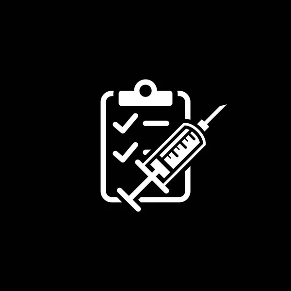 Vacunación y Servicios Médicos Icono. Diseño plano. — Vector de stock