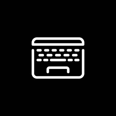 Dizüstü bilgisayar simgesi. İş kavramı. Düz tasarım.