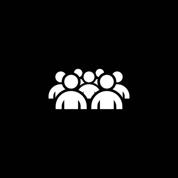 Groupe of People Icône. Concept d'entreprise. Conception plate . — Image vectorielle