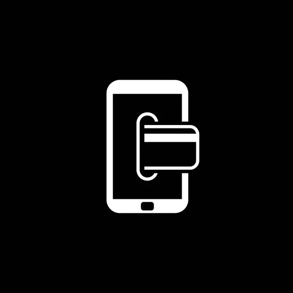 Mobile Banking Icon. Business Concept. Design piatto . — Vettoriale Stock