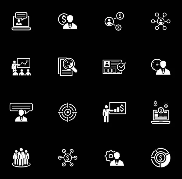 Business en Financiën Icons Set. Platte ontwerp. — Stockvector