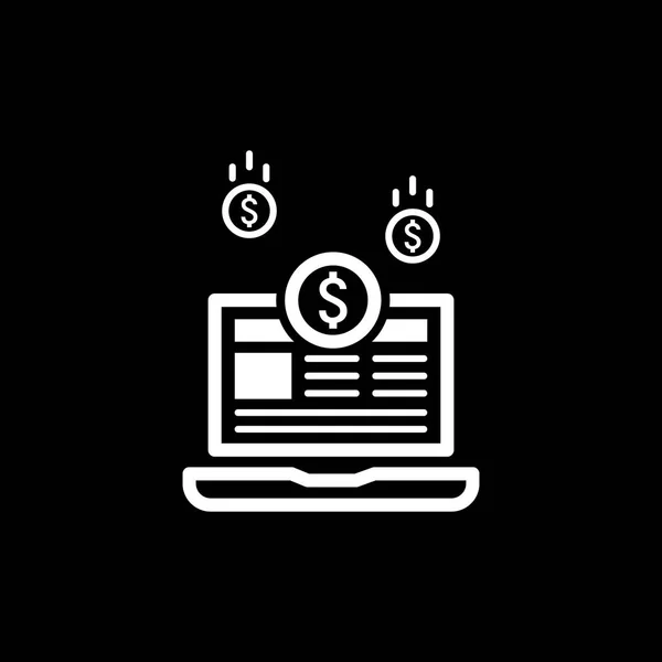 Icono de monetización. Concepto de negocio. Diseño plano . — Vector de stock