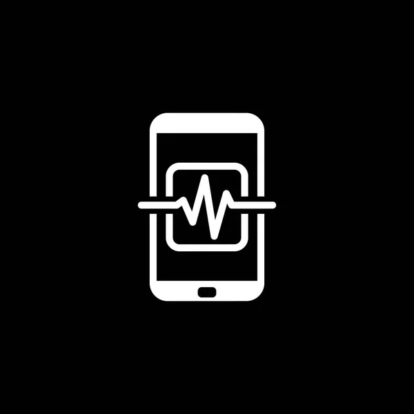 Icona di supervisione medica mobile. Design piatto . — Vettoriale Stock