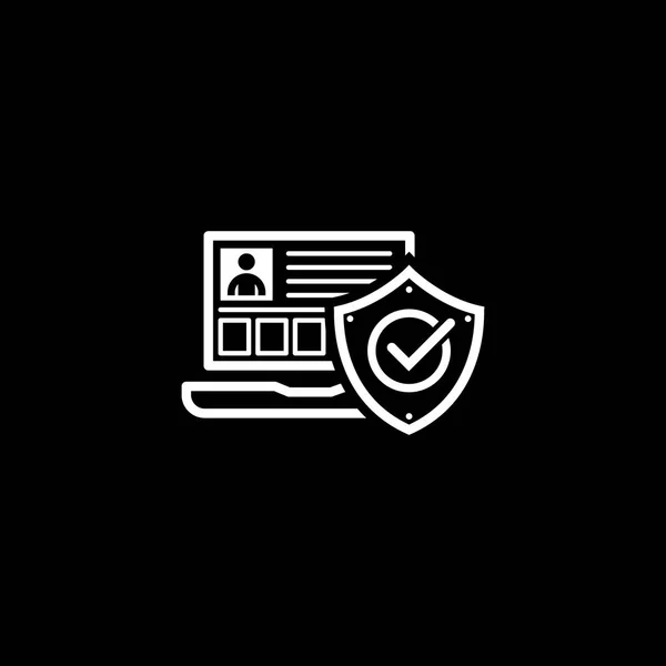 Personal Security Icon. Flat Design. — Stock Vector