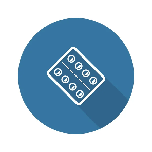 Icono de Medicamentos y Servicios Médicos. Diseño plano . — Archivo Imágenes Vectoriales