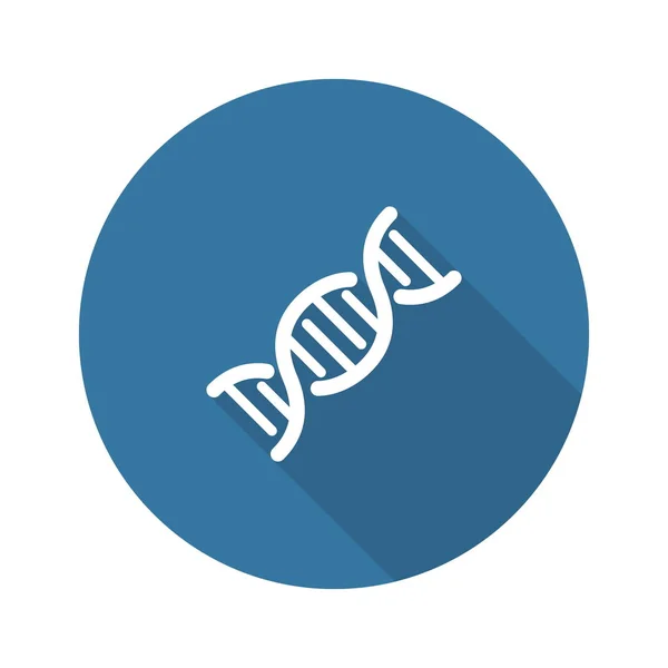 Icono de ADN y Servicios Médicos. Diseño plano . — Archivo Imágenes Vectoriales
