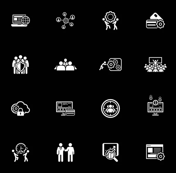 Platte ontwerp Business Icons Set. — Stockvector
