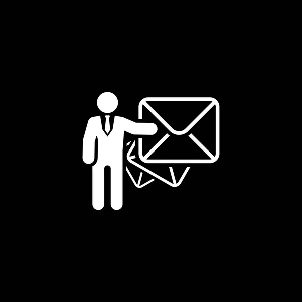 Ícone de Email Marketing. Design plano . — Vetor de Stock