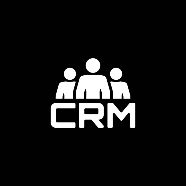 CRM-systeem pictogram. Platte ontwerp. — Stockvector