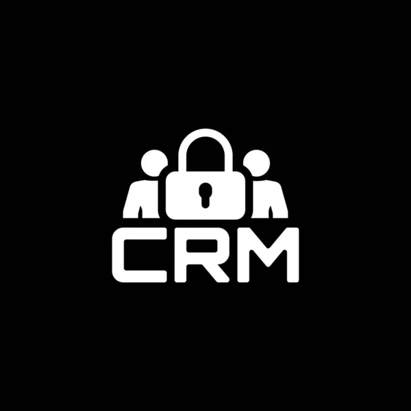 CRM Security-ikonen. Platt Design. — Stock vektor
