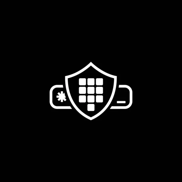 Икона кода безопасности. Плоский дизайн . — стоковый вектор