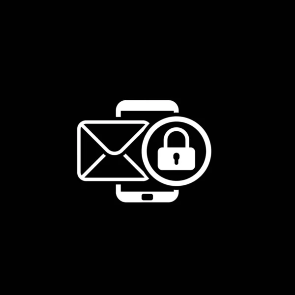 De pictogram van de bescherming van de privacy. Vlakke Design. — Stockvector