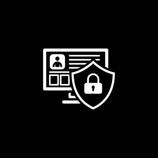 Icono de seguridad privada. Diseño plano . — Vector de stock