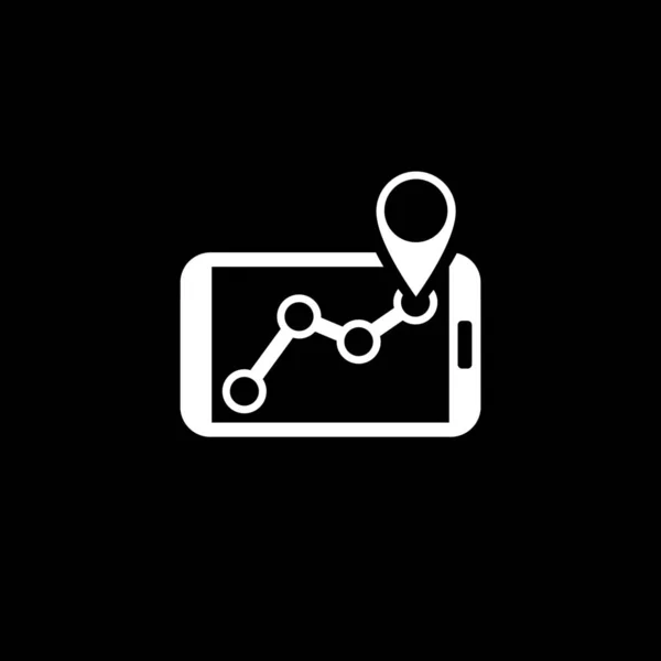 Icono de navegación GPS. Diseño plano . — Vector de stock