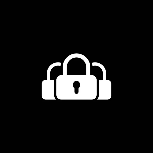 Multikey Security Services Icon. Flat Design. — Stock Vector