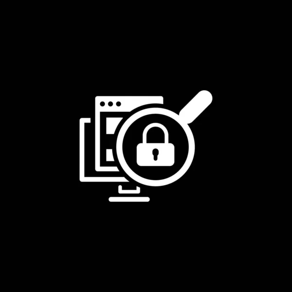 Icono de seguridad en Internet. Diseño plano . — Vector de stock