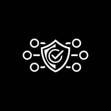 Koruma ve güvenlik simgesi. Düz tasarım.