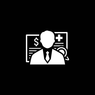 Sigorta acentesi simgesi. Düz tasarım.