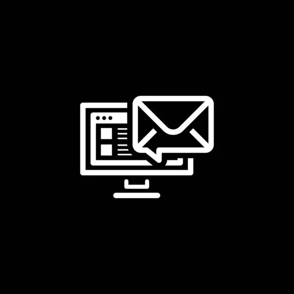 Pictogram voor e-mail Marketing. Vlakke Design. — Stockvector