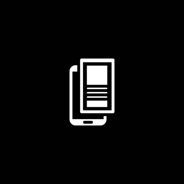 Mobiles Landing Page-Symbol. flache Bauweise. — Stockvektor