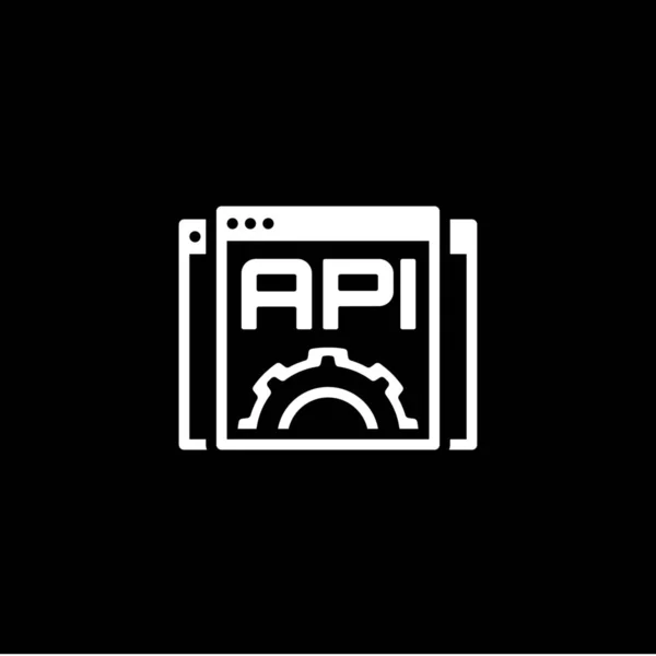 Impostazioni API Icona. Design piatto . — Vettoriale Stock