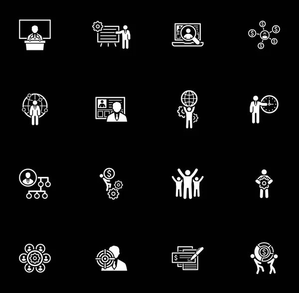 Platte ontwerp Business Icons Set. — Stockvector