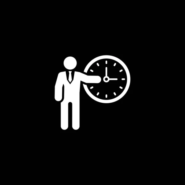時間管理のアイコン。フラットなデザイン. — ストックベクタ