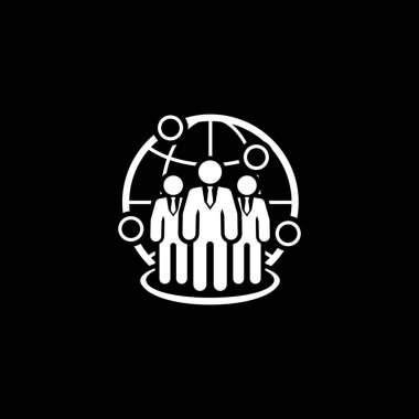 Küresel iş simgesi. Düz tasarım.