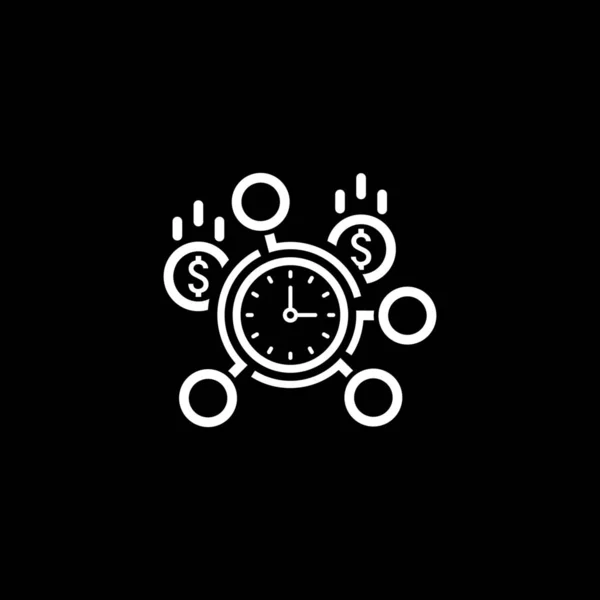 Icona della gestione del tempo. Design piatto . — Vettoriale Stock