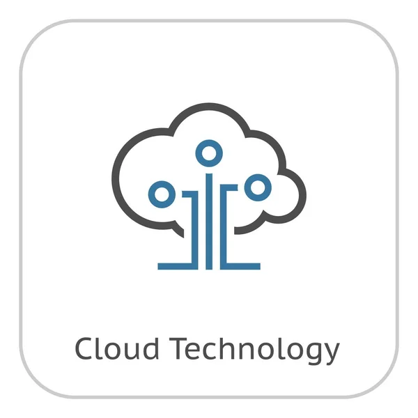 Ícone de tecnologia de nuvem . —  Vetores de Stock