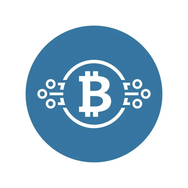 Bitcoin Crypto-monnaie Icône . — Image vectorielle