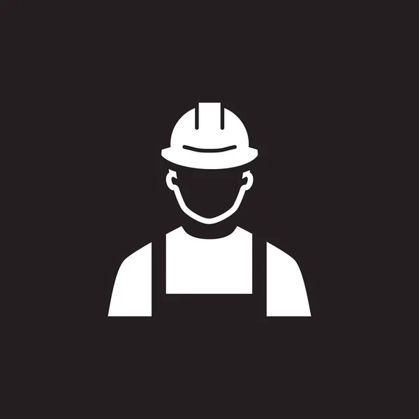 Ingenieur pictogram. Man in Hard Hat. Builder-symbool. — Stockvector