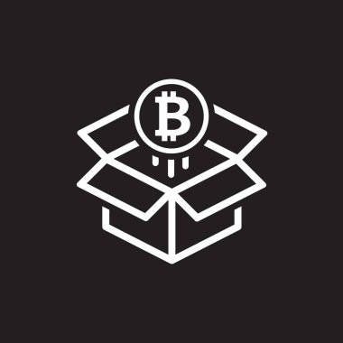 Bitcoin blok ödül simgesi.