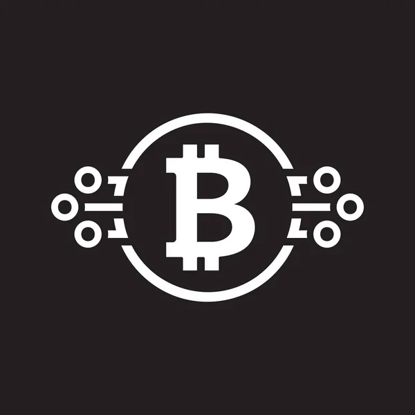 Bitcoin Cryptocurrency pictogram. — Stockvector