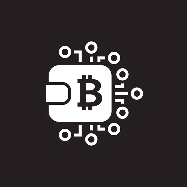 Bitcoin pénztárca ikon. — Stock Vector