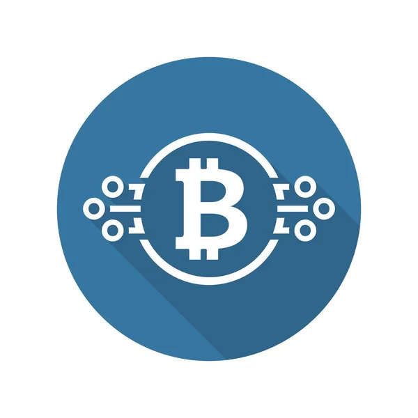 Bitcoin Cryptocurrency pictogram. — Stockvector