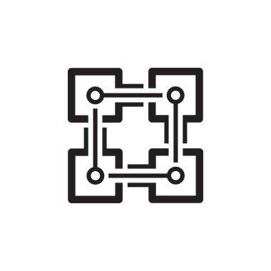 Blockchain simgesi. Teknoloji.