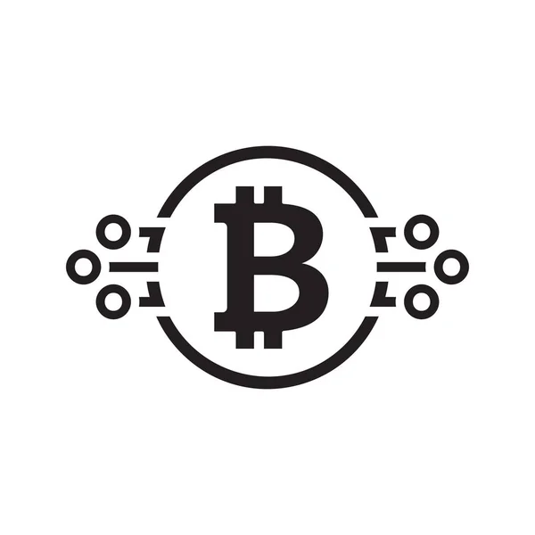 Bitcoin Cryptocurrency pictogram. — Stockvector