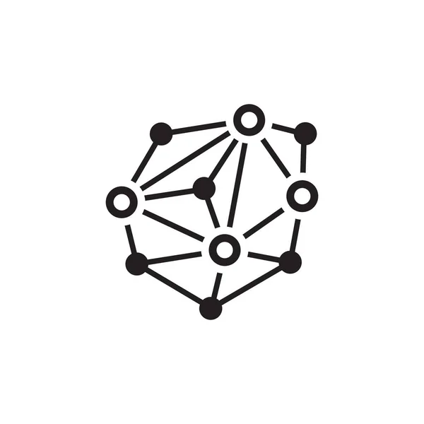 분산된 네트워크 아이콘. — 스톡 벡터