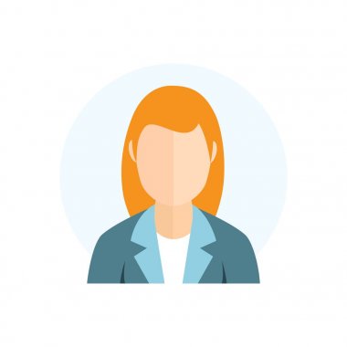 Düz stil karakter Avatar simge