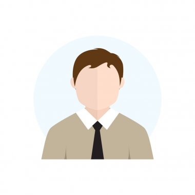 Düz stil karakter Avatar simge