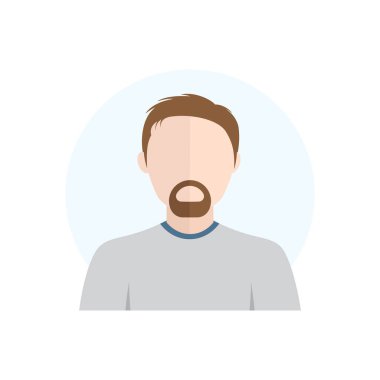 Düz stil karakter Avatar simge