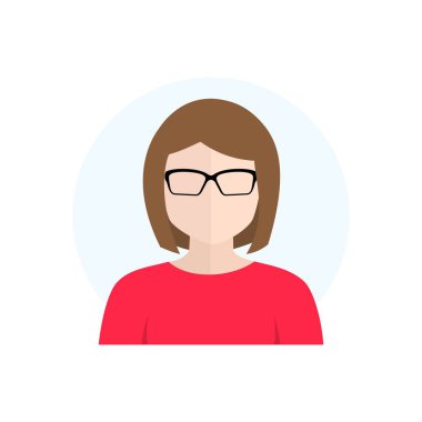 Düz stil karakter Avatar simge