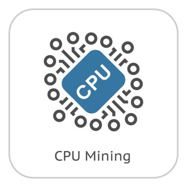 Cryptocurrency Cpu incelemesi simgesi.