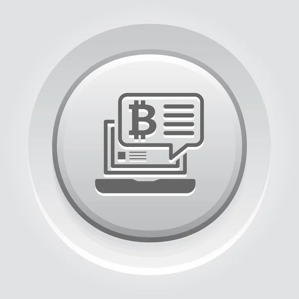 Icône de chat Bitcoin . — Image vectorielle