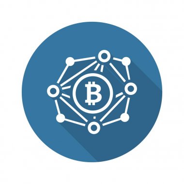 Blockchain ağ simgesini.