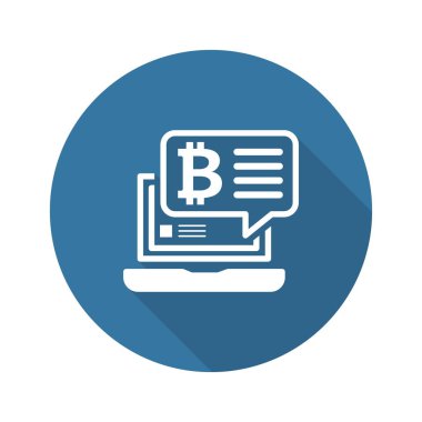 Bitcoin sohbet simgesi.