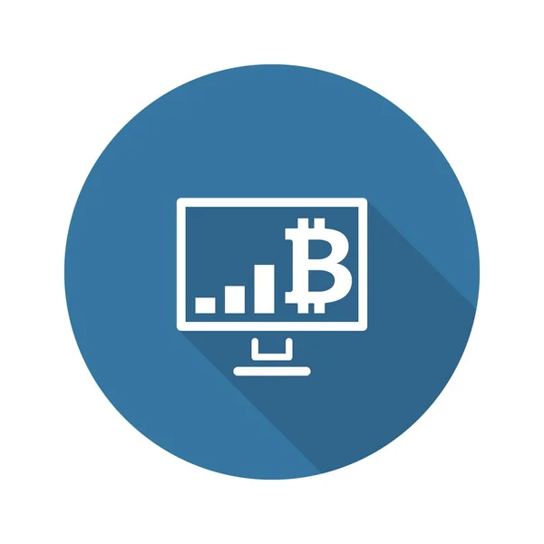 Bitcoin Croissance graphique icône . — Image vectorielle